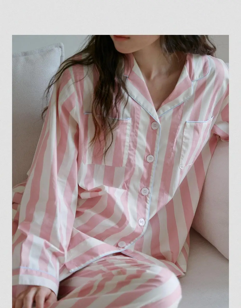 보웰 [BWTZ] 데이오프 고밀도 순면 100% 여성 파자마세트 로지스트라이프 상세페이지 7
